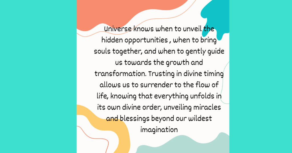 trusting the universe